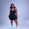 M&D black sculptFit short jumpsuit